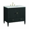 James Martin Vanities 36'' Vanity, Carbon Oak w/ 3 CM Arctic Fall Solid Surface Top 485-V36-CBO-3AF